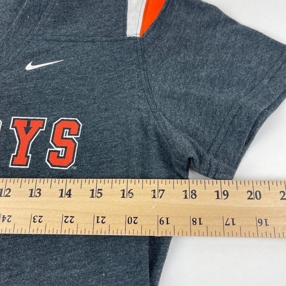 Nike Tshirt Womens Large Gray Orange OSU Oklahoma State University - Picture 5 of 7